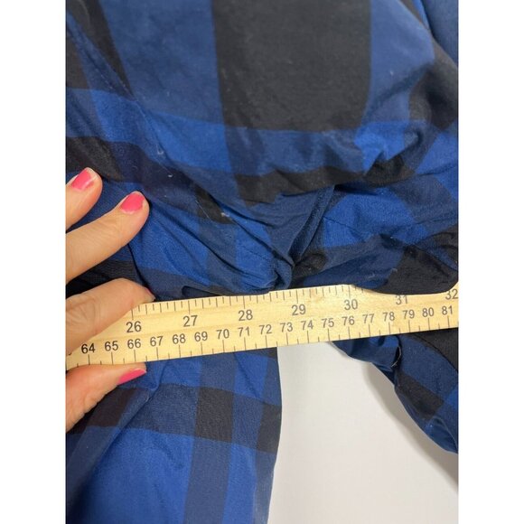 VTG Polo Ralph Lauren Sport Men's Blue Checkered Down Puffer Jacket Sz XL - Picture 9 of 10